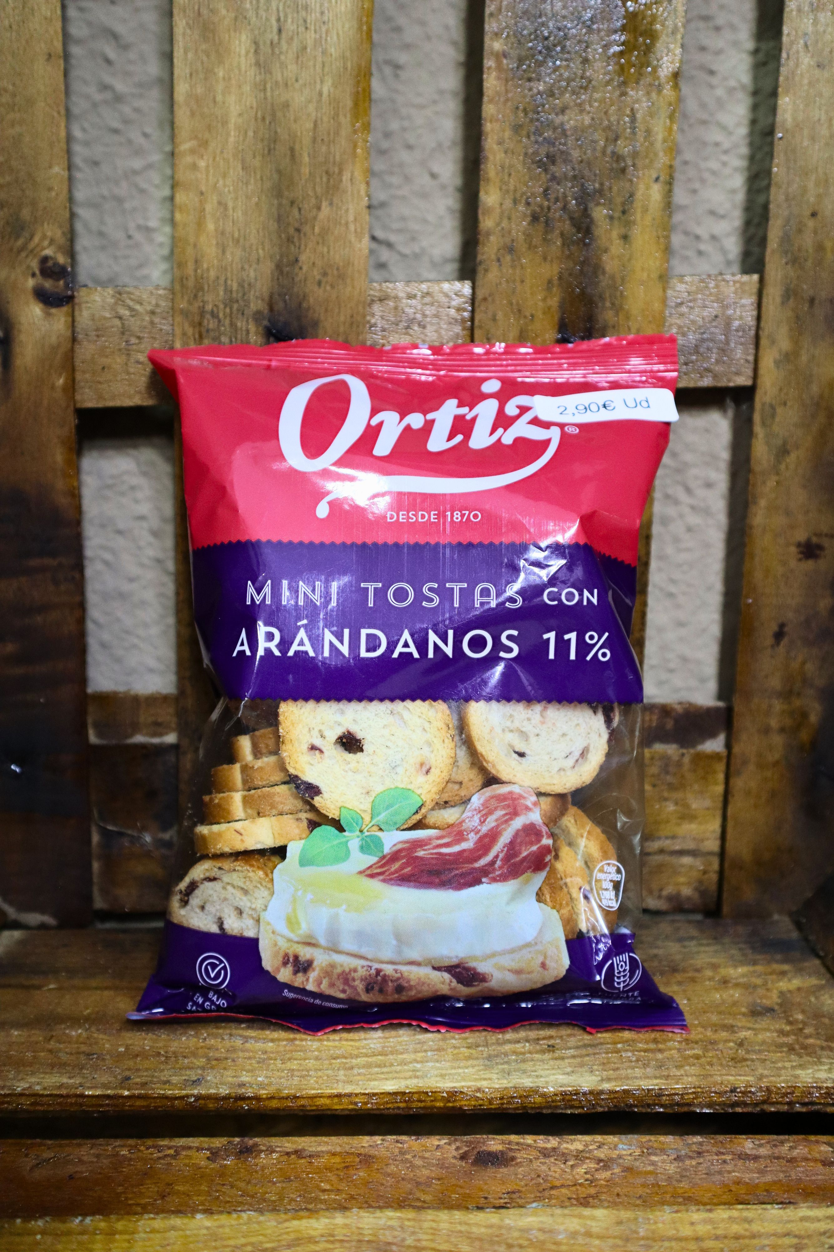 MINI TOSTAS CON ARÁNDANOS