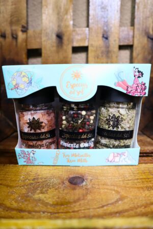 TRES MOLINILLOS (SAL HIMALAYA, PIMIENTA DIABLA Y SAL ESCAMAS MEDITERRÁNEO)